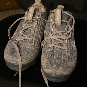 Nike Gray Vapormax Flyknit Shoes